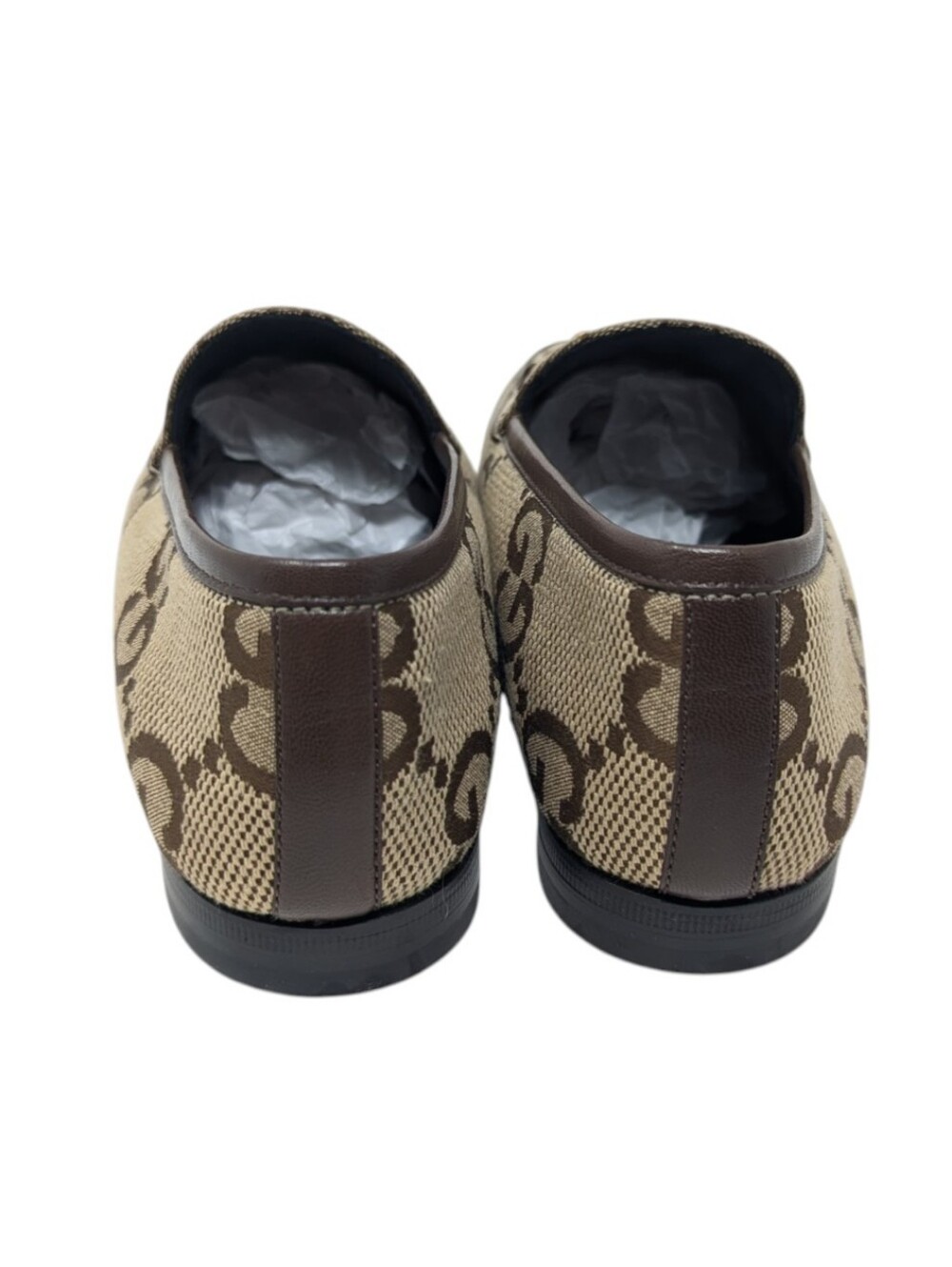 NEW Gucci Jordaan Jumbo GG Monogram Horsebit Jacquard Loafer Mule Size EU 39.5 - Picture 5 of 10